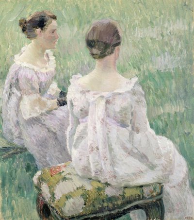 Twee zittende vrouwen, 1899 door Viktor Elpidiforovich Borisov Musatov